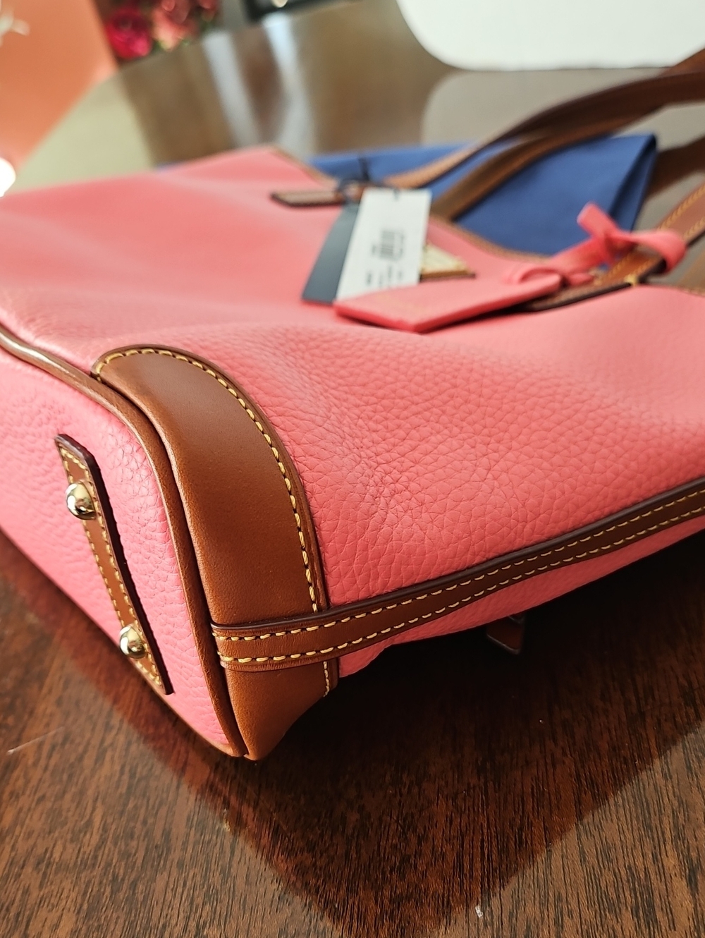 🌺 BIG WEEKEND SALE Dooney & Bourke Bubble Gum Charleston Pebble Leather Shopper - Picture 13 of 16